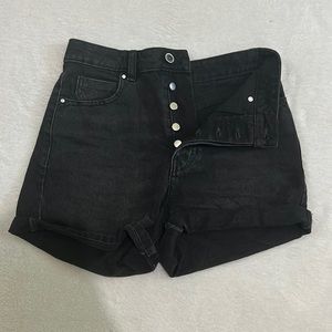 Black Zara Jean shorts